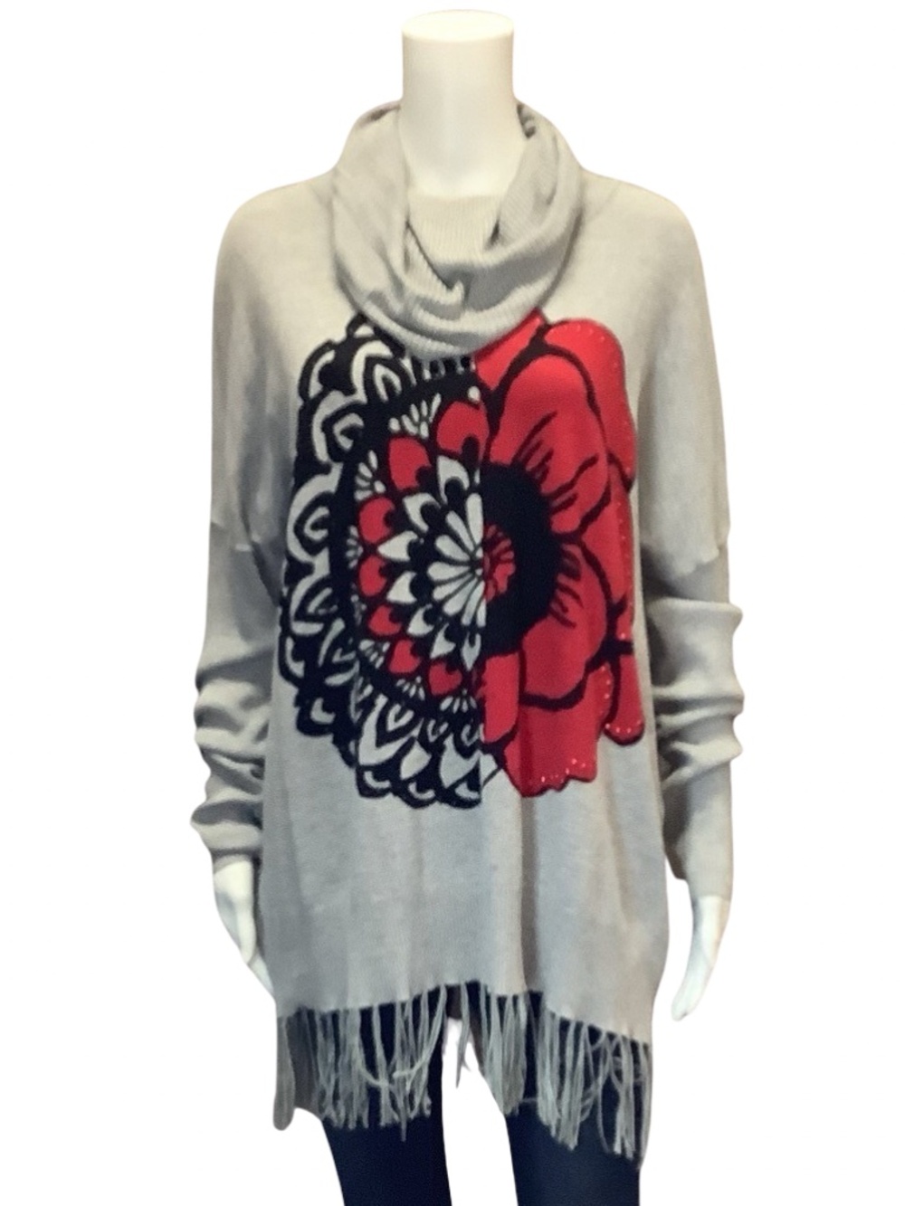 Desigual Sweater Grey Tunic Pullover MaryLeBone W/Tags Size: XL